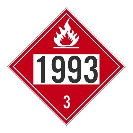 Nmc Four Digit 1993 Placard DL40A